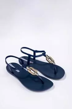 Блестящие сандалии Темно-синее золото Debenhams, темно-синий