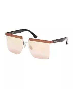 Блестящие солнцезащитные очки бабочки Max Mara, коричневый