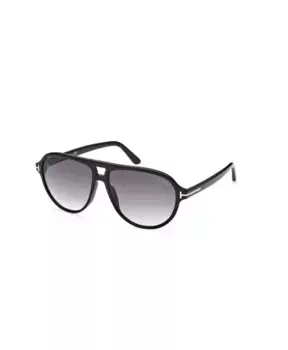 Блестящие солнцезащитные очки Jeffrey FT0932 01B Tom Ford, черный