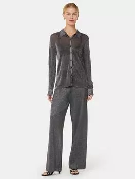 Блестящие трикотажные брюки Whistles, черный/разноцветный