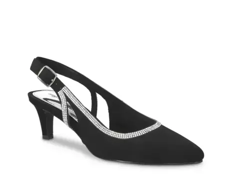 Блестящие туфли-лодочки Rhinestone Туфли Easy Street, Black