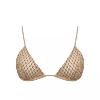 Блестящий бюстгальтер без косточек For Love &amp; Lemons, золотой