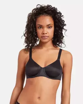 Блестящий бюстгальтер на косточках Wolford, черный