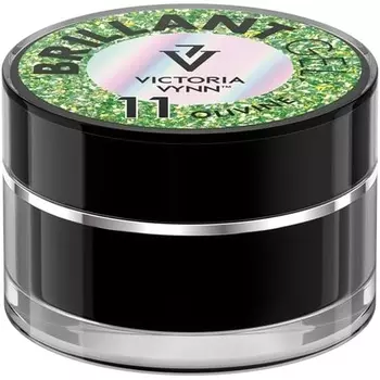 Блестящий гель-лак для украшения ногтей с блестками УФ-светодиодами 5 г Оливковый Victoria Vynn