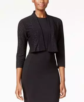 Блестящий кардиган с открытым передом Calvin Klein, черный