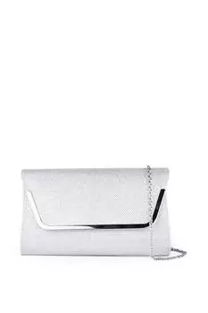 Блестящий клатч Denise Paradox London, серебро
