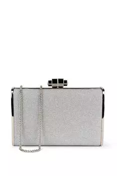 Блестящий клатч-коробка 'Devica' Paradox London, серебро