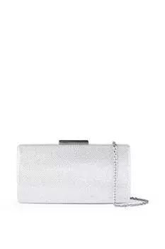 Блестящий клатч-коробка 'Dionne' Paradox London, серебро