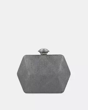 Блестящий клатч Menbur, серебряный