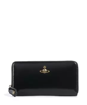 Блестящий кошелек из овчины Vivienne Westwood, черный
