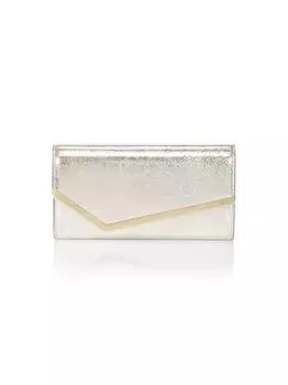 Блестящий кожаный клатч Emmie на цепочке Jimmy Choo