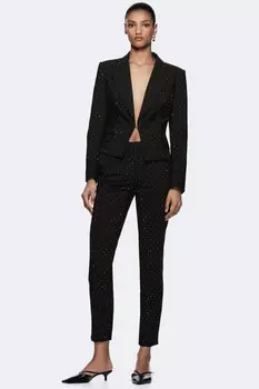 Блестящий пиджак строгой ZARA, черный