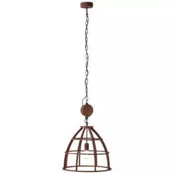 Блестящий подвесной светильник "Matrix", 1 лампочка, лампа E27 | без лампочки, подвесной светильник 47см ржавого цвета Brilliant 47 см, Высота: 160 см, цвет rostfarbend