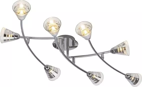 Блестящий потолочный светильник Eode chrome max 8 x 33W G9 без лампочки. BRILLIANT