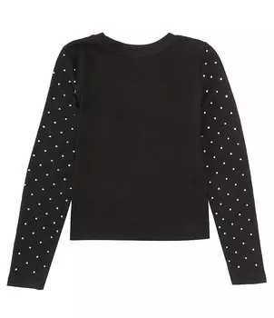 Блестящий топ Copper Key для больших девочек 7–16 лет, черный