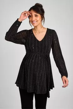 Блестящий топ для беременных Jojo Maman Bb, черный