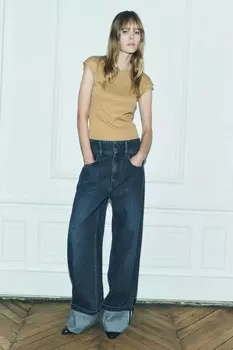 Блестящий топ ZARA, золотой