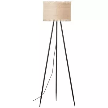 Блестящий торшер «Raffy», 1 лампочка, лампочка E27 | без лампочки, оттенок морских водорослей, 135 x 52 см, E27, натуральный/черный Brilliant