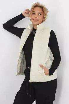 Блестящий жилет 'Bexley' с воротником-воронкой Brave Soul, белый