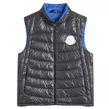 Блестящий жилет менелао Moncler, черный