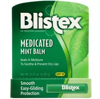 Blistex, Лечебный бальзам для потрескавшихся губ Medicated Mint, 4,25 г