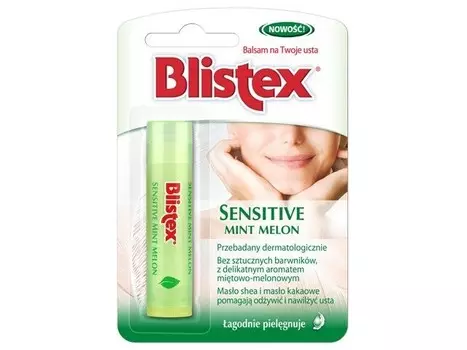 Blistex, Питательный бальзам для губ, чувствительная мята и дыня, 4,25 г