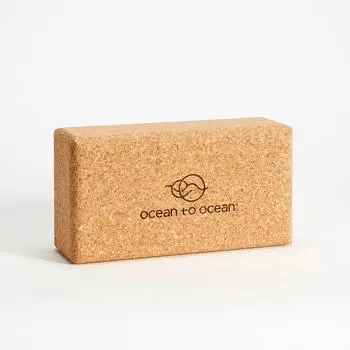 Блок йоги Ocean to Ocean — Cork Medium, коричневый