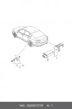 Блок контроля давления в шинах 5Q0907273F VAG