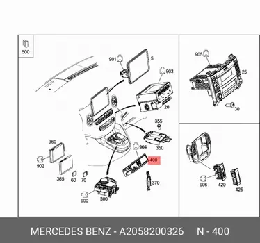 Блок мультимедийных разъемов / anschl.ei A2058200326 MERCEDES-BENZ