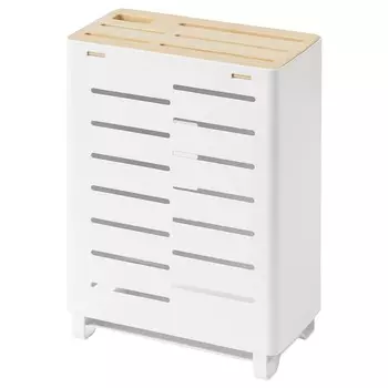 Блок ножей, бамбук/белый, 23 см, AVSTEG IKEA