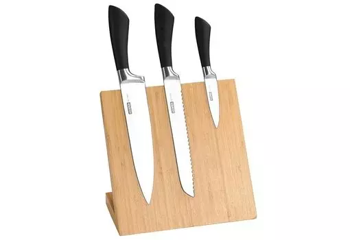 Блок ножей KESPER с магнитным держателем для бамбуковых ножей 58028