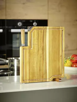 Блок ножей нержавеющая сталь 2 части Echtwerk, коричневый