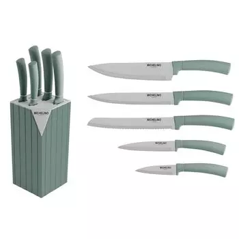 Блок ножей серии Alythia, набор ножей из 6 предметов, зеленый Michelino