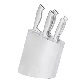 Блок ножей Stanley Rogers с 5 ножами, набор высококачественных блоков из нержавеющей стали, различные ножи с острыми лезвиями, набор ножей в подарочной упаковке (цвет: серебро), количество: 1 набор из 6 шт