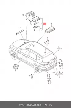 Блок управления электронный 3G0035284 VAG