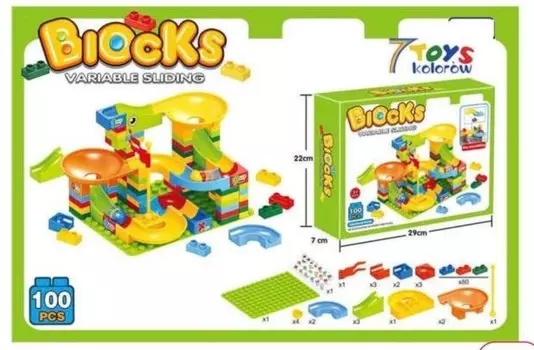 Блоки лабиринт шариковые дорожки 100 шт. Inna marka