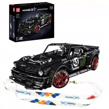 БЛОКИ ТЕХНИКА АВТОМОБИЛЬ МУСТАНГ 1400Л.С. 3201 эл. МОЛД КОРОЛЬ 13108S Mould King