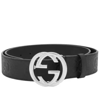 Блокирующий ремень gg Gucci, черный