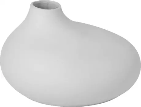 БЛОМУС декоративная ваза "НОНА, фарфор", (1 шт.), ваза необычной формы, высота ок BLOMUS 18х13х17 см, светло-серый