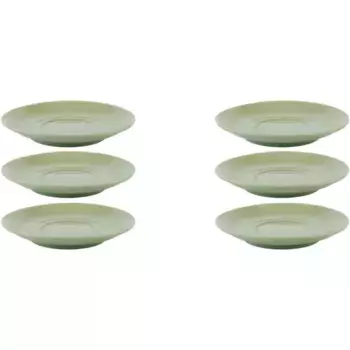 Блюдце APS «Набор из 6 блюдец для капучино -SNUG-», (набор, 6 шт.), качественный материал, зеленый