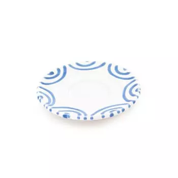 Блюдце Blue Flamed Mocha/Espresso Gourmet d: 11 см Gmundner Keramik, белый синий