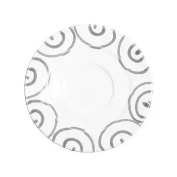 Блюдце для мокко/эспрессо серого цвета с пламенем Gourmet d: 11 см Gmundner Keramik, белый/серый