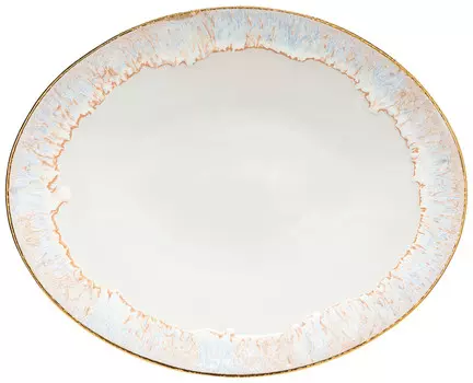 Блюдо Costa Nova, 40x5x33 см, золотой/белый глянцевый