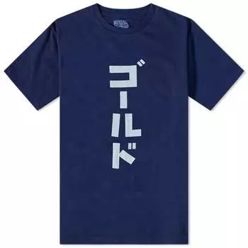 Blue Blue Japan Футболка Katakana Bassen, индиго