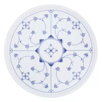 Blue Saks - Indian Blue - Тарелка с узором «соломенный цветок»/тарелка для торта 31 см Kahla, белый синий