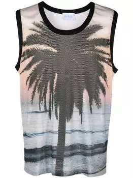 BLUE SKY INN топ с принтом, синий