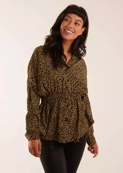 Blue Vanilla Рубашка с гофрами в виде крыла летучей мыши