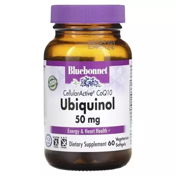 Bluebonnet Nutrition Ubiquinol Cellular Active CoQ10 50 мг, 60 растительных капсул