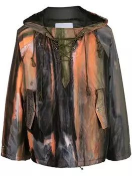 BLUEMARBLE ветровка с принтом тай-дай, зеленый