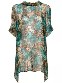 Blugirl блузка с принтом, синий